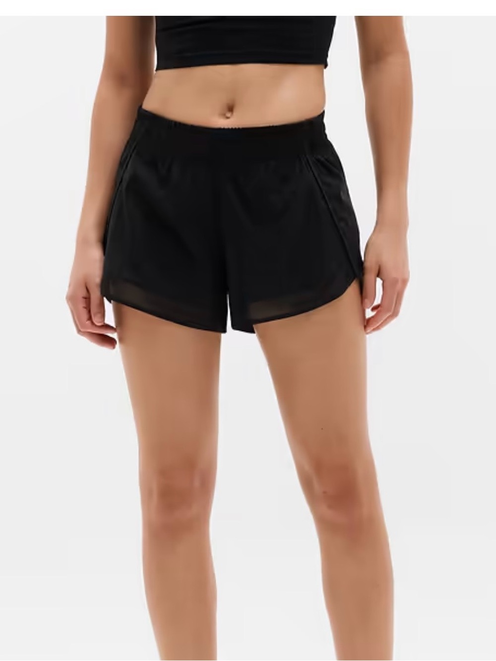 Athleta Mesh Racer Run Mid Rise 4" Short